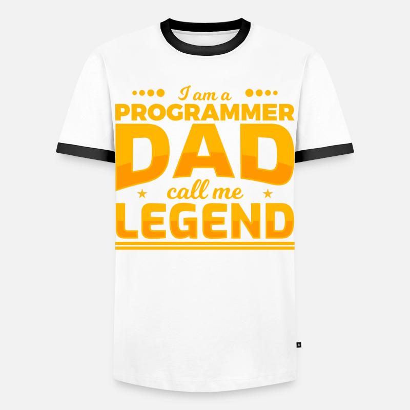 Programmer Father - Men's Ringer Shirt - white/black
