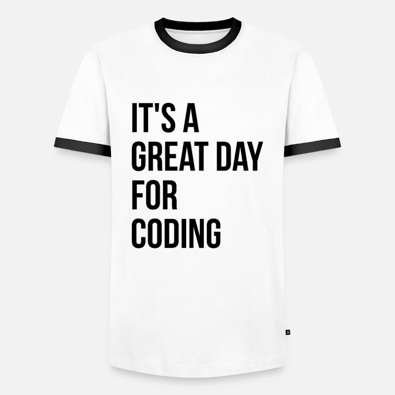 codage - T-shirt contrasté Homme - blanc/noir