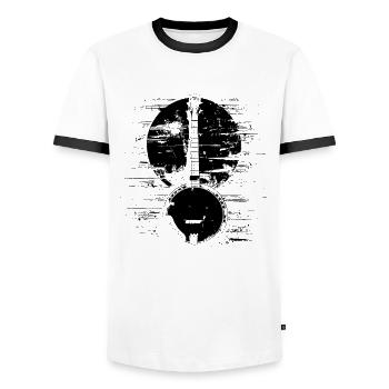 Graphiques Banjo - T-shirt contrasté Homme - blanc/noir - Devant - AI Model Female 172 light (172cm) & AI Model Male 178 dark (178cm)