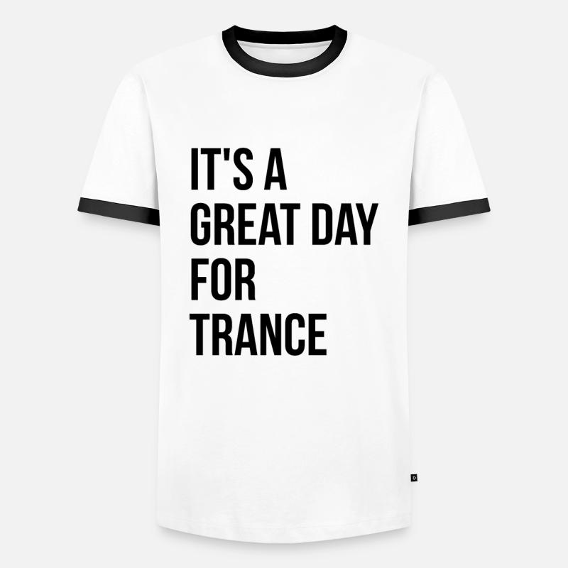 Trance - Men's Ringer Shirt - white/black