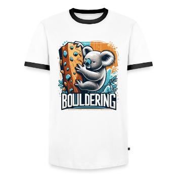 Bloc Koala Cadeau - T-shirt contrasté Homme - blanc/noir - Devant - AI Model Female 172 light (172cm) & AI Model Male 178 dark (178cm)