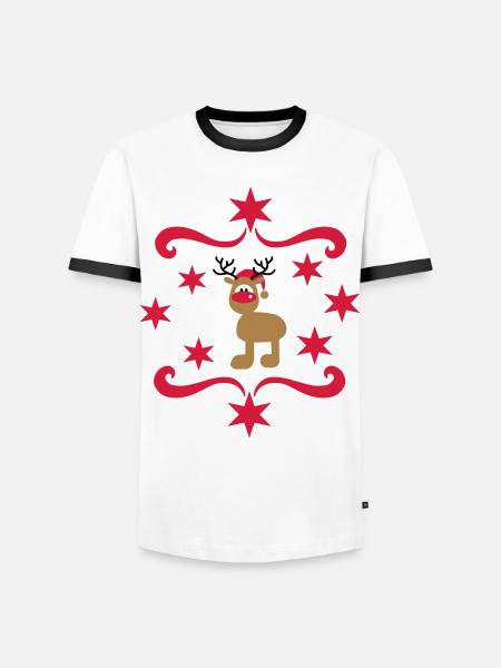 Cadeaux amusants pour Noël - T-shirt contrasté Homme - blanc/noir