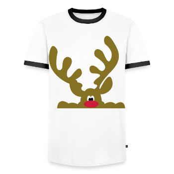 Lustige Geschenke zu Weihnachten - Männer Kontrast-T-Shirt - Weiß/Schwarz - Vorne - AI Model Female 172 light (172cm) & AI Model Male 178 dark (178cm)