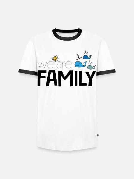 We are Family - Men's Ringer Shirt - white/black