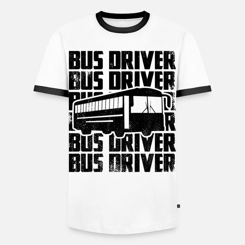 bus driver - Men's Ringer Shirt - white/black