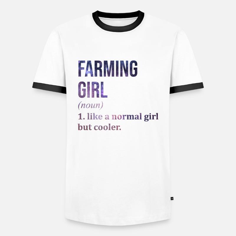 Farming - Men's Ringer Shirt - white/black