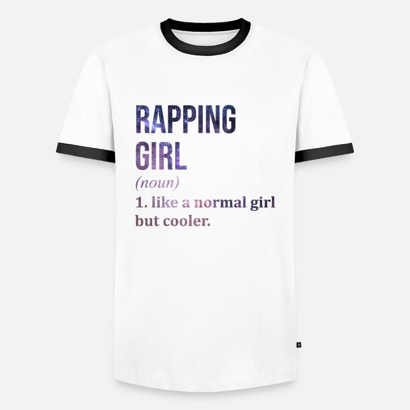 Rap - Men's Ringer Shirt - white/black