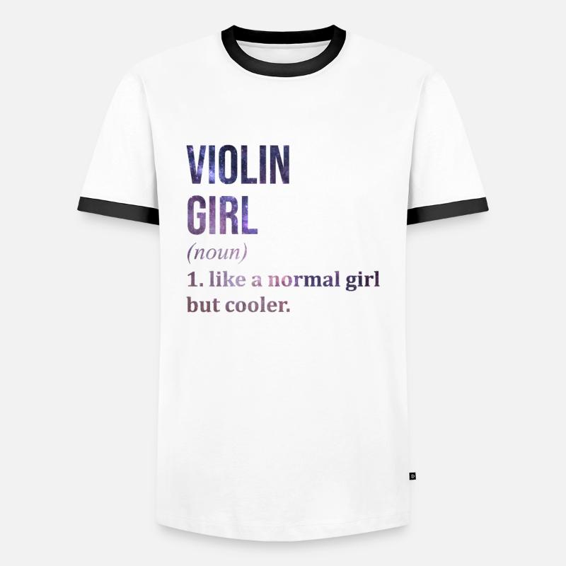Violin - Men's Ringer Shirt - white/black