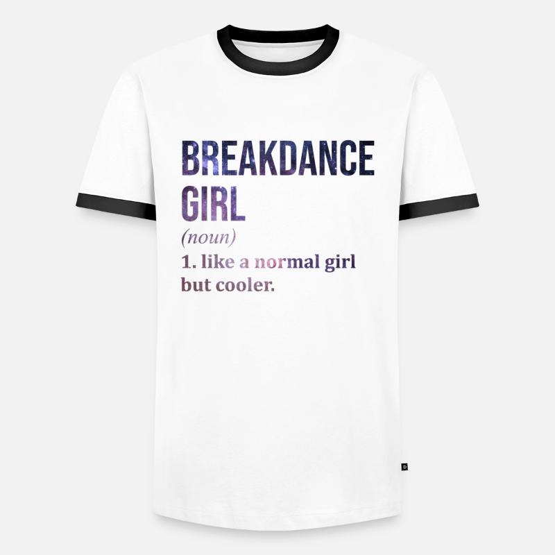 Breakdance - Männer Kontrast-T-Shirt - Weiß/Schwarz
