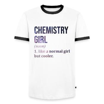 chimie - T-shirt contrasté Homme - blanc/noir - Devant - AI Model Female 172 light (172cm) & AI Model Male 178 dark (178cm)