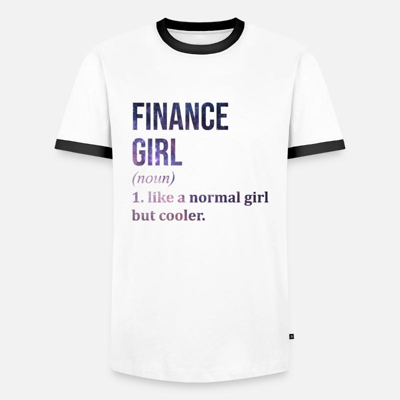 Finance - Men's Ringer Shirt - white/black
