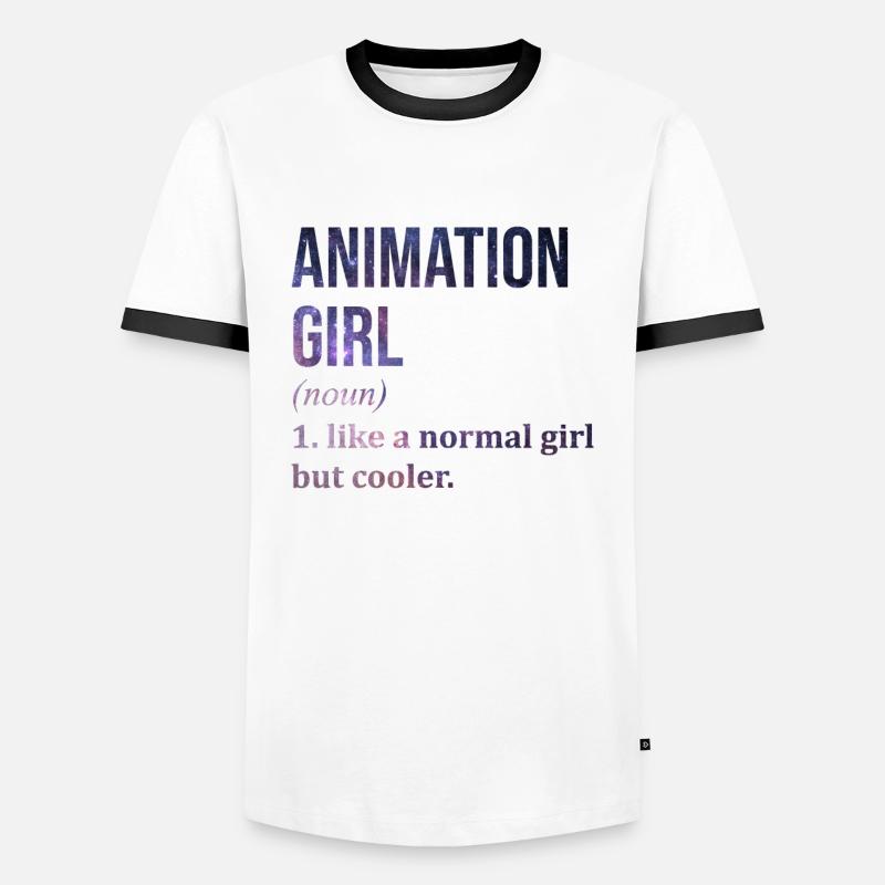 Animation - Men's Ringer Shirt - white/black