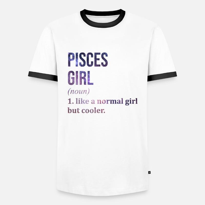 Pisces - Men's Ringer Shirt - white/black