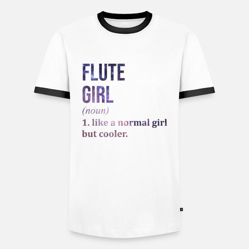 Flute - Men's Ringer Shirt - white/black
