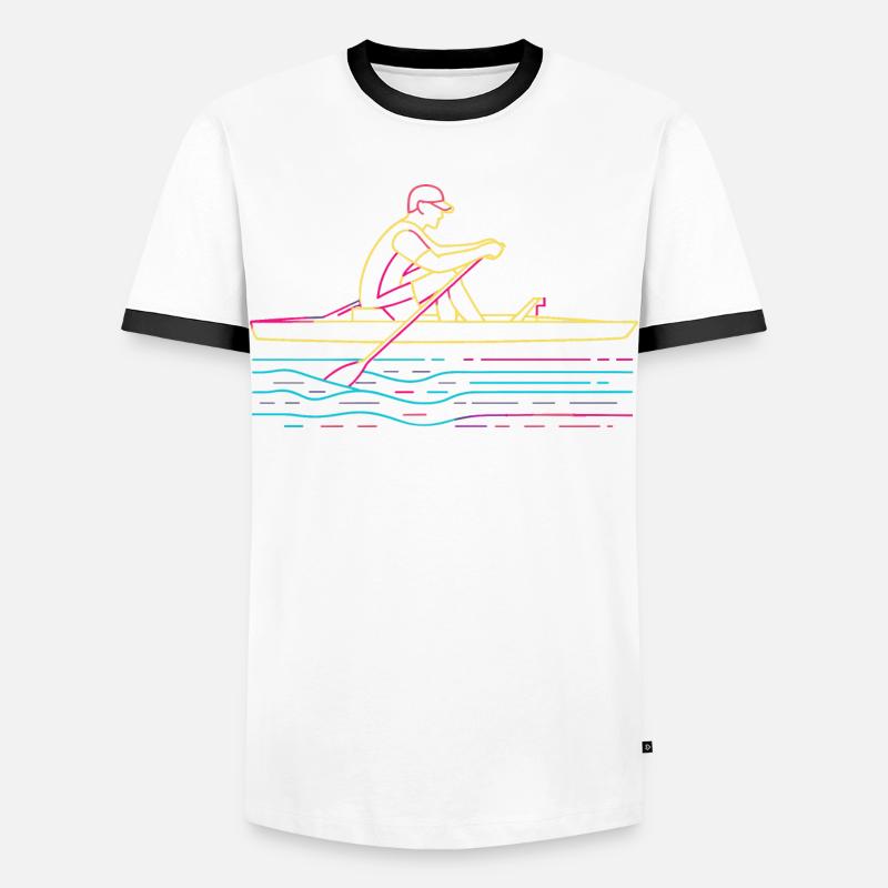 Rowing Steamwave - Men's Ringer Shirt - white/black
