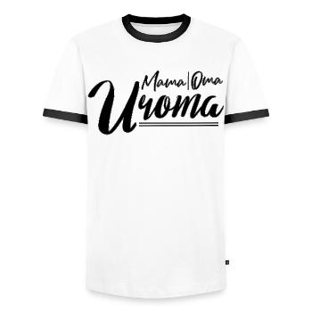 Mama Grandma Great-Mama – Cadeau pour la famille multigénérationnelle - T-shirt contrasté Homme - blanc/noir - Devant - AI Model Female 172 light (172cm) & AI Model Male 178 dark (178cm)