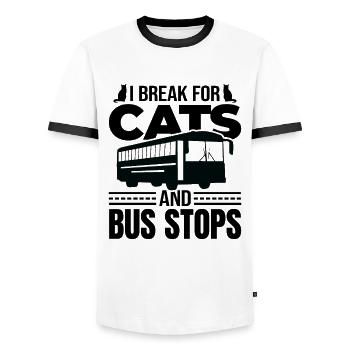 Bus Driver Funny Saying - Men's Ringer Shirt - white/black - Front - AI Model Female 172 light (172cm) & AI Model Male 178 dark (178cm)