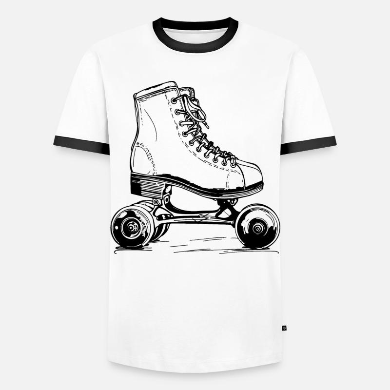 Roller skates - Men's Ringer Shirt - white/black