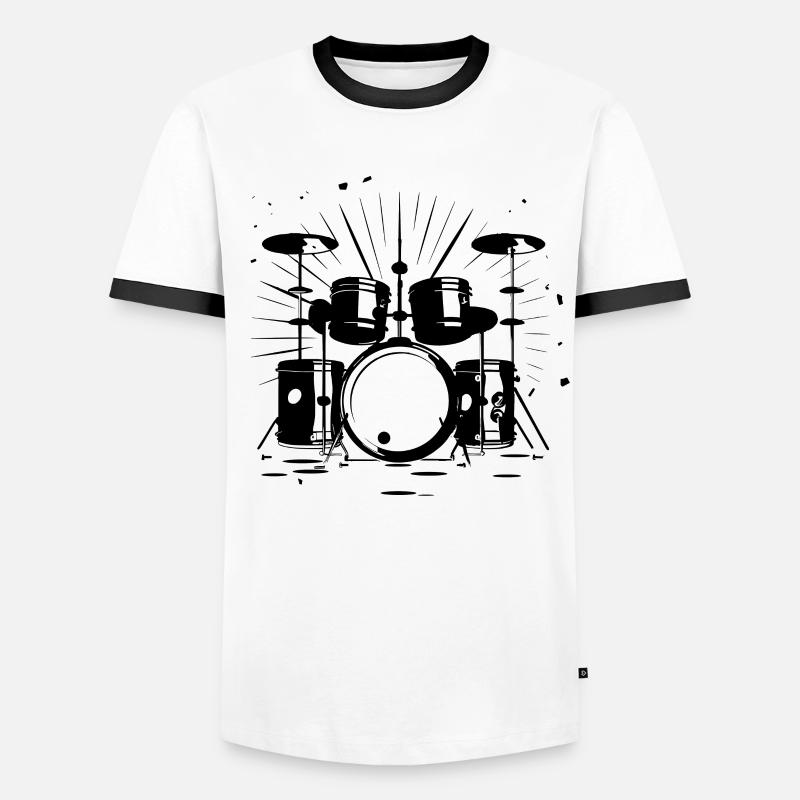 Trapset Sketch - Men's Ringer Shirt - white/black