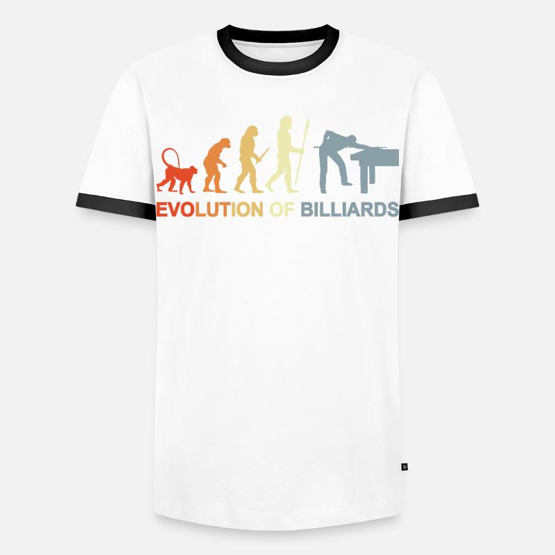 Billard Evolution - T-shirt contrasté Homme - blanc/noir