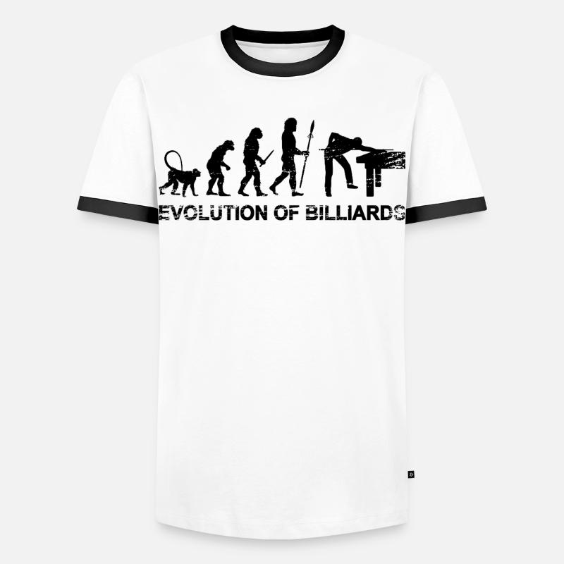 Billard Evolution - T-shirt contrasté Homme - blanc/noir