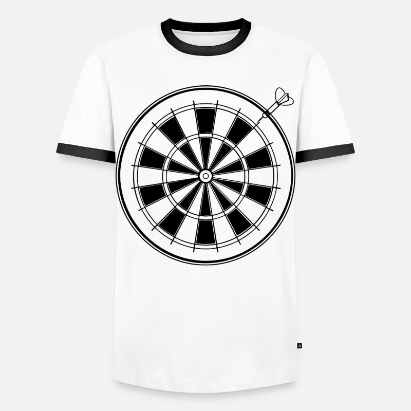 Dart Drawing - Men's Ringer Shirt - white/black