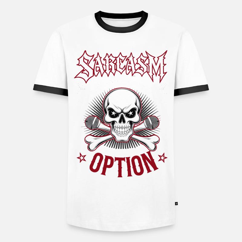 Sarcasm – Silence Isn't Always an Option - Men's Ringer Shirt - white/black