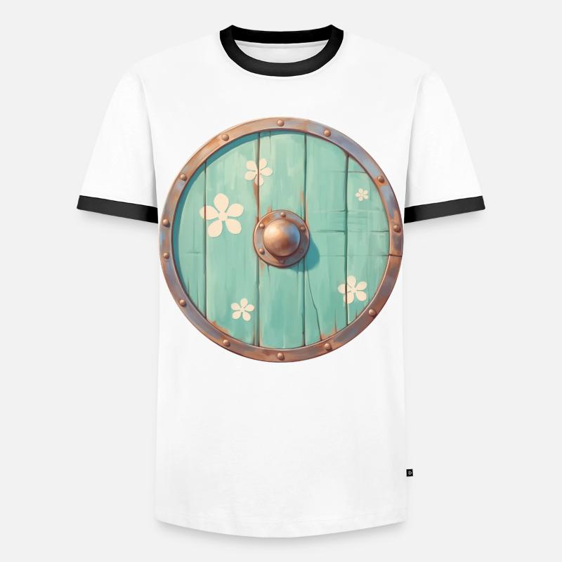 Viking Shield - Men's Ringer Shirt - white/black