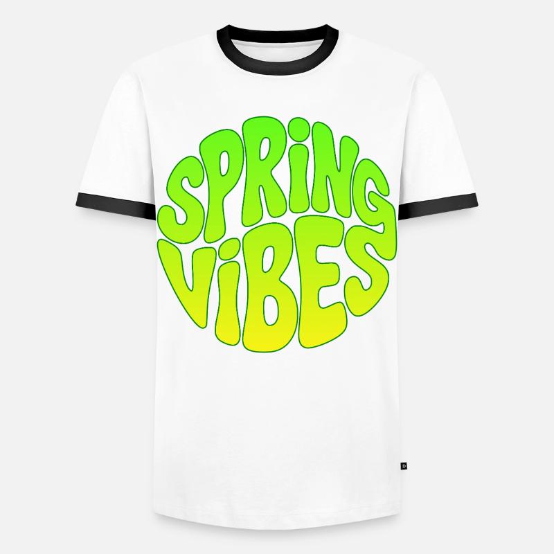 Spring vibes - Men's Ringer Shirt - white/black