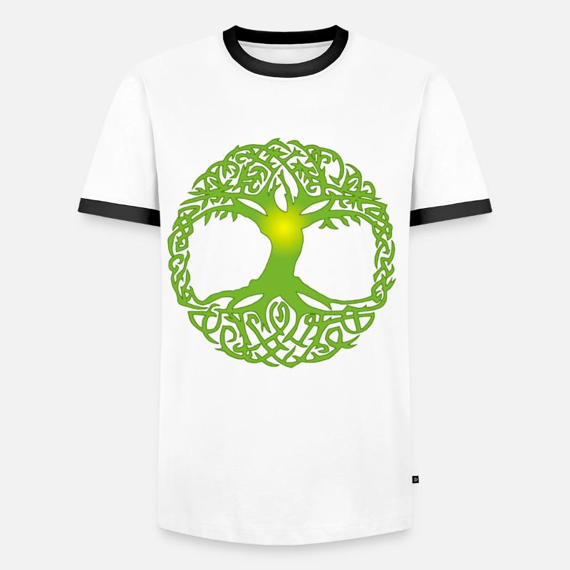 Celtic Abbre - Men's Ringer Shirt - white/black