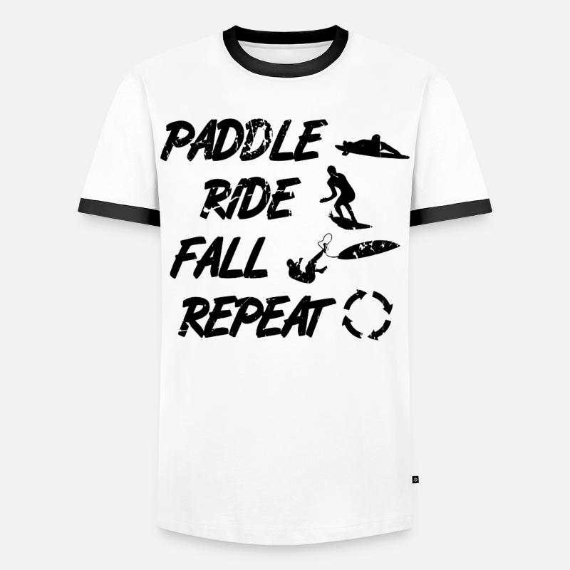 Surftrainer Spruch - Männer Kontrast-T-Shirt - Weiß/Schwarz