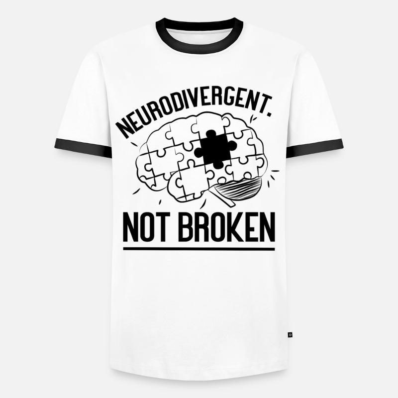 Neurodivergent. Not Broken - Men's Ringer Shirt - white/black