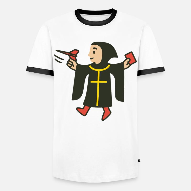 Munich plays darts - Men's Ringer Shirt - white/black