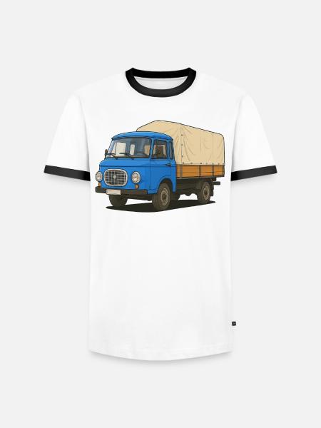 Plateau Est - T-shirt contrasté Homme - blanc/noir