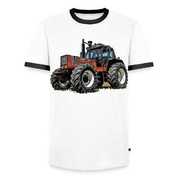 Ackerbeast 100 - T-shirt contrasté Homme - blanc/noir - Devant - AI Model Female 172 light (172cm) & AI Model Male 178 dark (178cm)