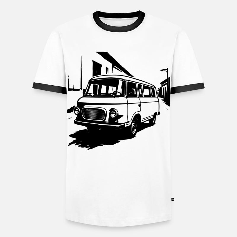 Transport cult Eastern classics - Men's Ringer Shirt - white/black