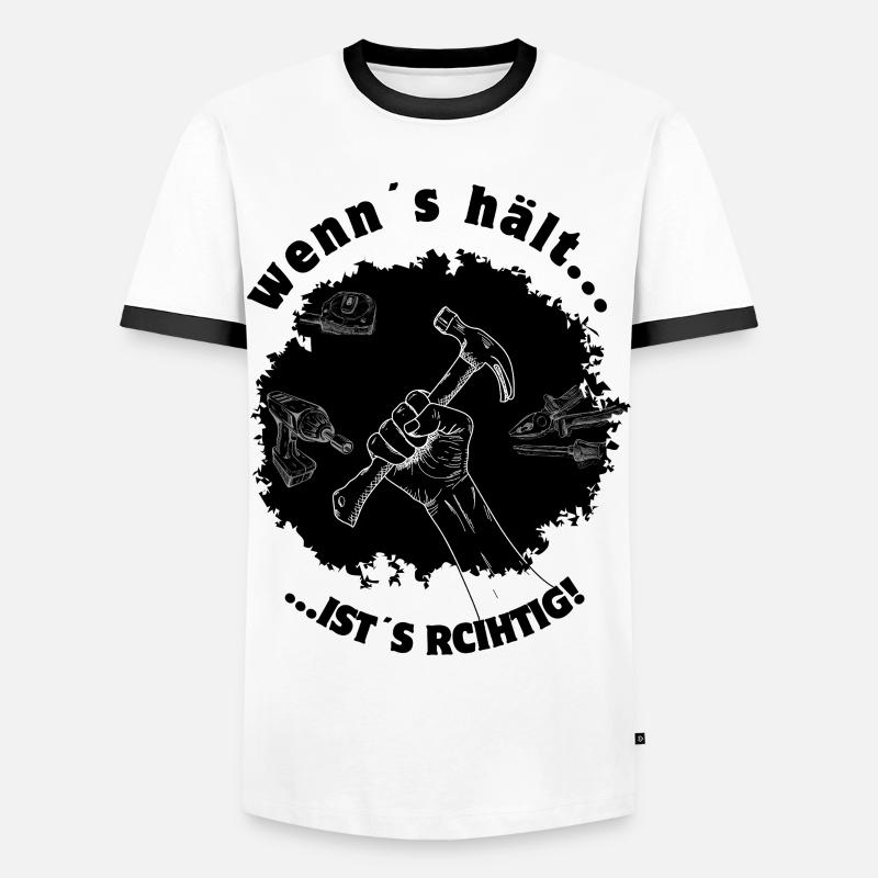 If it holds, it's right! - Men's Ringer Shirt - white/black