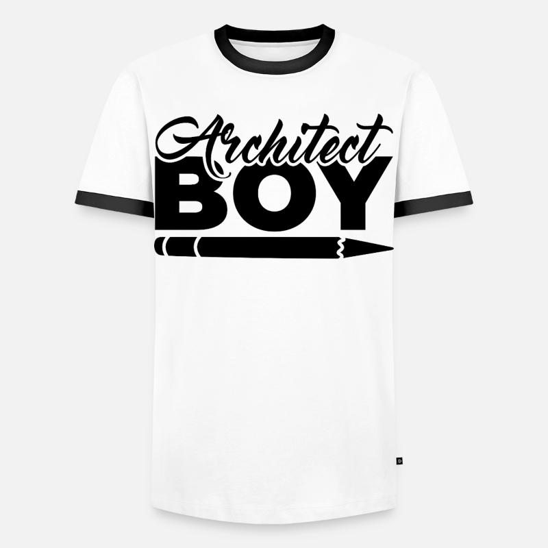 Little Architect - Men's Ringer Shirt - white/black