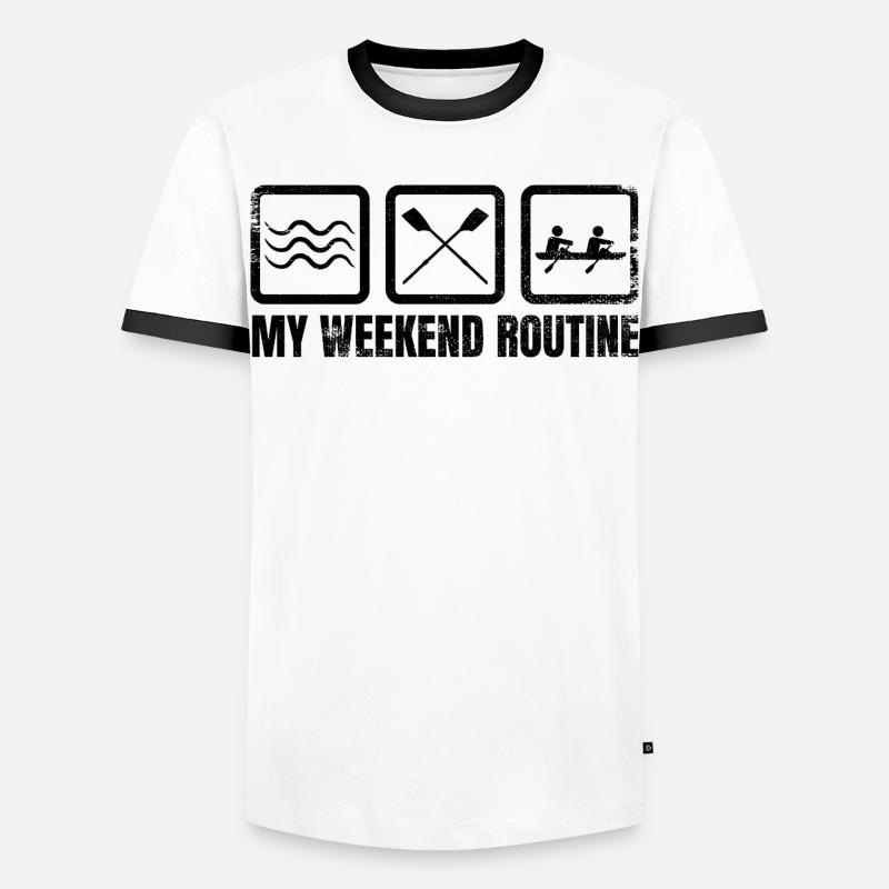 My Weekend Routine - Men's Ringer Shirt - white/black