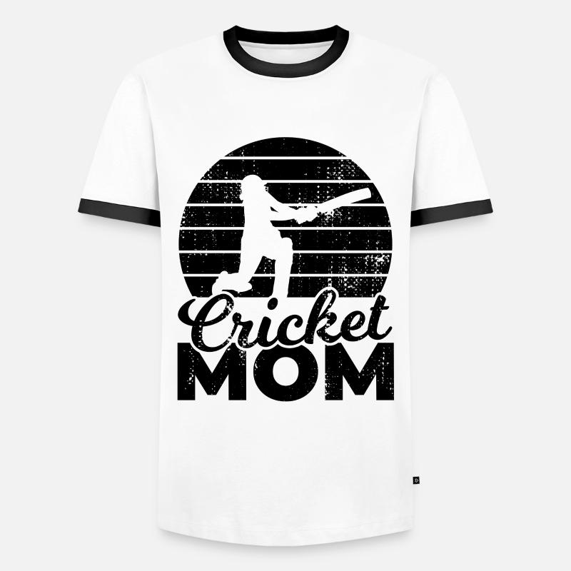 Kricket Mutter - Männer Kontrast-T-Shirt - Weiß/Schwarz