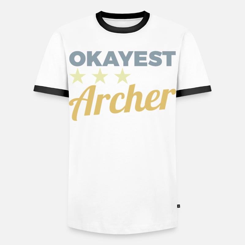 Average Archer - Men's Ringer Shirt - white/black