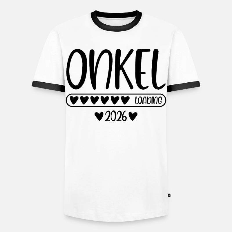 Onkel 2026 loading - Männer Kontrast-T-Shirt - Weiß/Schwarz