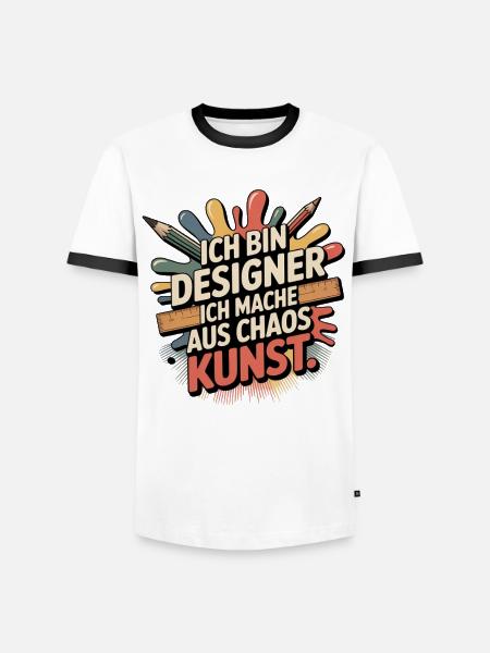 Ich bin ein Designer - Mediengestalter - Männer Kontrast-T-Shirt - Weiß/Schwarz