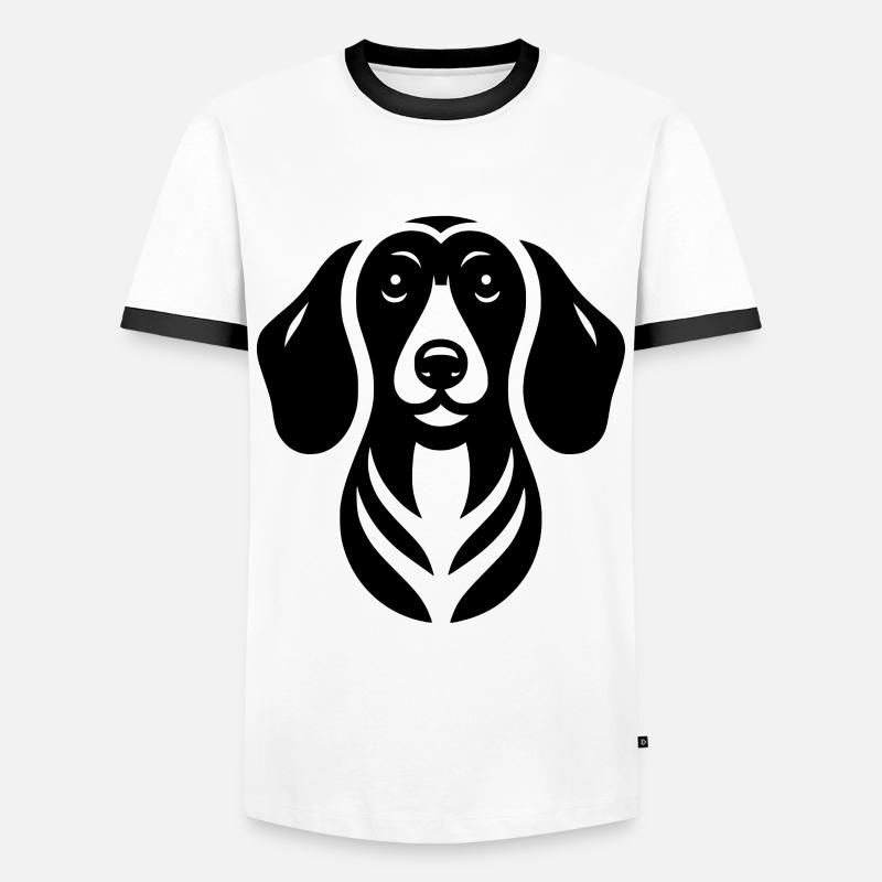 Dachshund - Men's Ringer Shirt - white/black