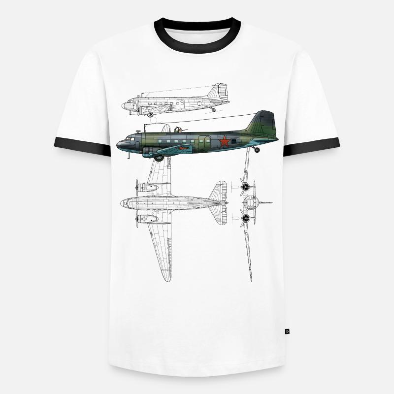 Li-2 - Männer Kontrast-T-Shirt - Weiß/Schwarz