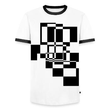 Abstrakte Formen und Muster Geschenk - Männer Kontrast-T-Shirt - Weiß/Schwarz - Vorne - AI Model Female 172 light (172cm) & AI Model Male 178 dark (178cm)
