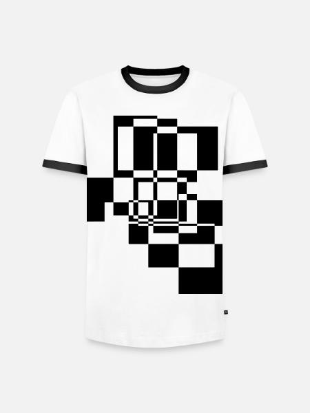 Abstract Shapes and Patterns Gift - Men's Ringer Shirt - white/black