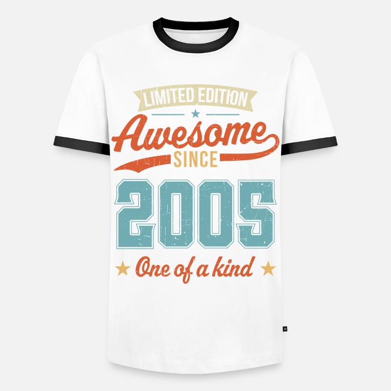 Awesome Since 2005 - Men's Ringer Shirt - white/black