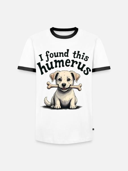 I found this humerus - Men's Ringer Shirt - white/black