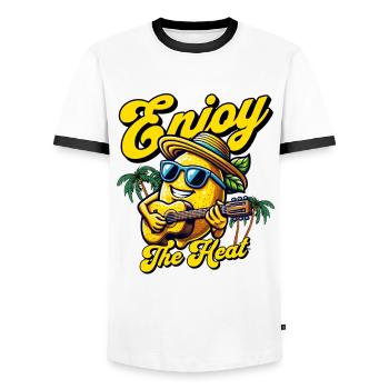 Limonade Limonade Citrons Agrumes Cadeau - T-shirt contrasté Homme - blanc/noir - Devant - AI Model Female 172 light (172cm) & AI Model Male 178 dark (178cm)